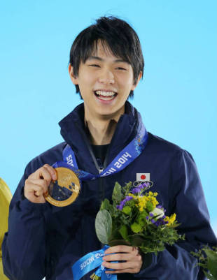 平昌オリンピックで金メダルを獲得した羽生結弦さん